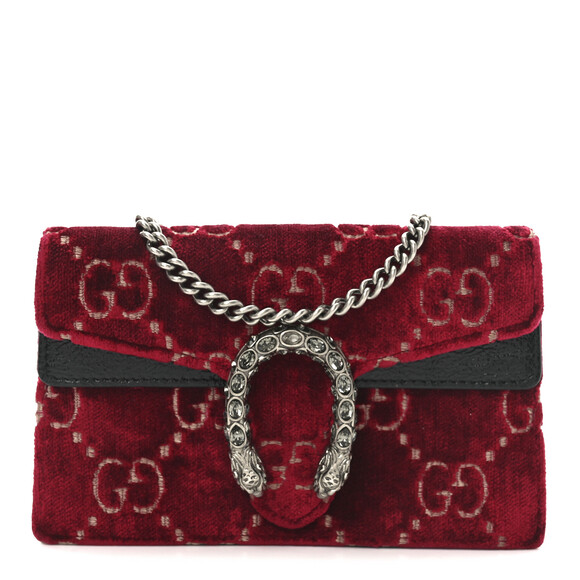 Gucci Velvet Gg Super Mini Dionysus #187559G58B - Picture 1 of 9
